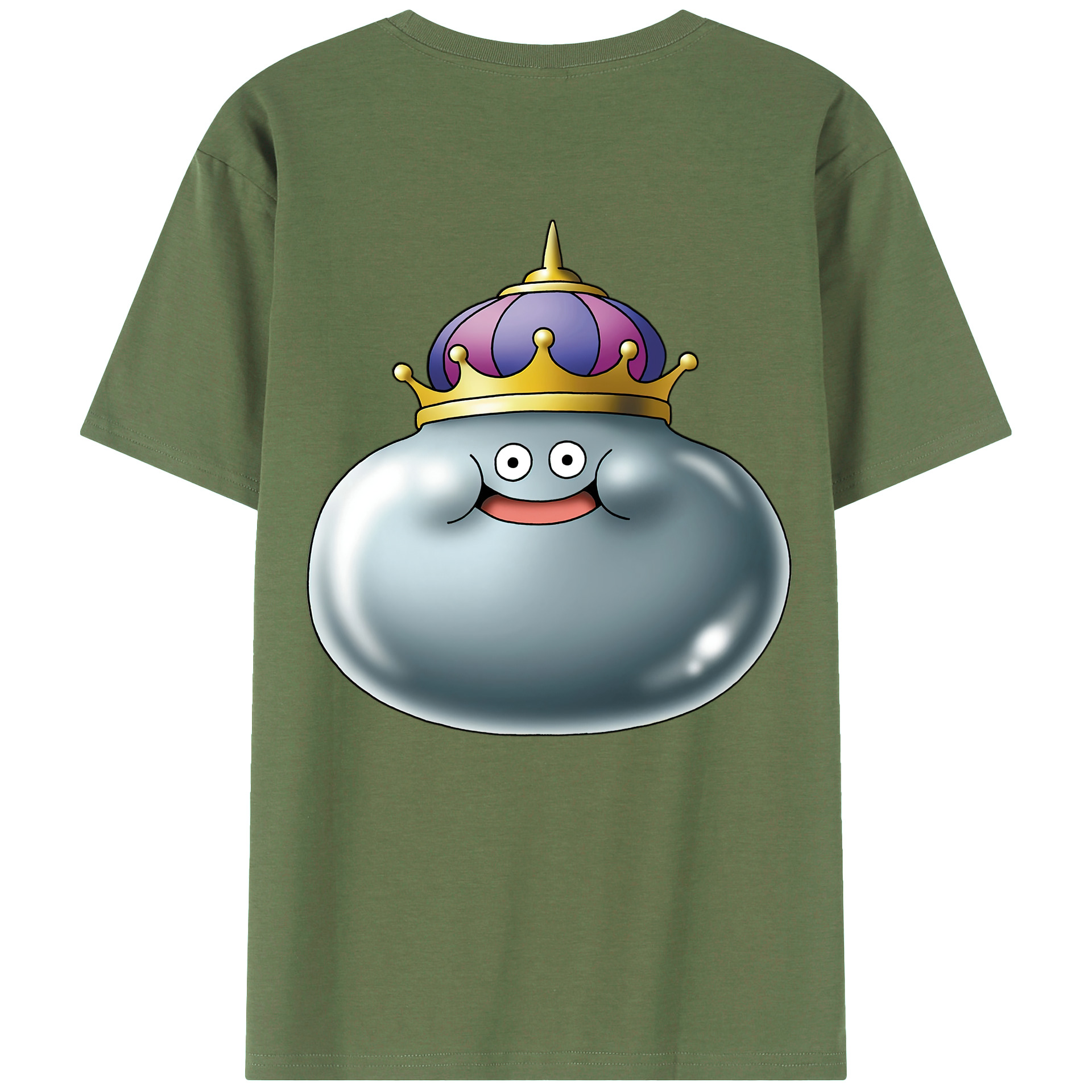 （画像用） ドラゴンクエスト Doragon Kuesuto Dragon Quest 綿100％ メンズ半袖Tシャツ（バックプリント） 通気性
